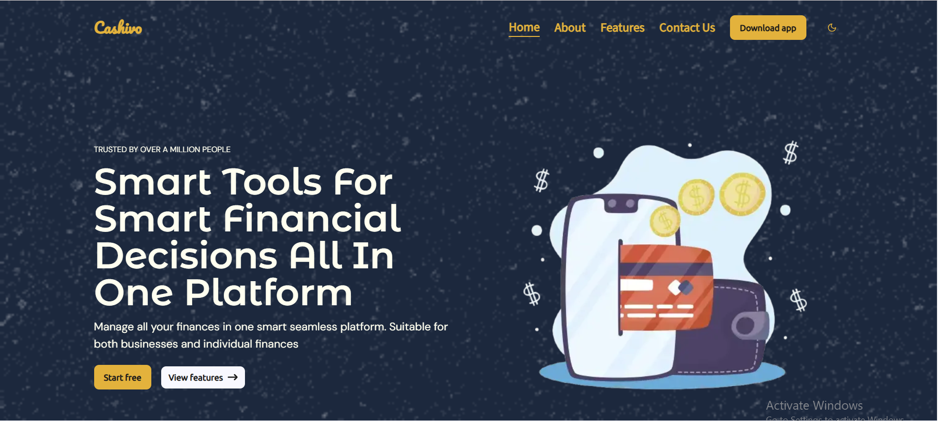 screenshot of the project's home page