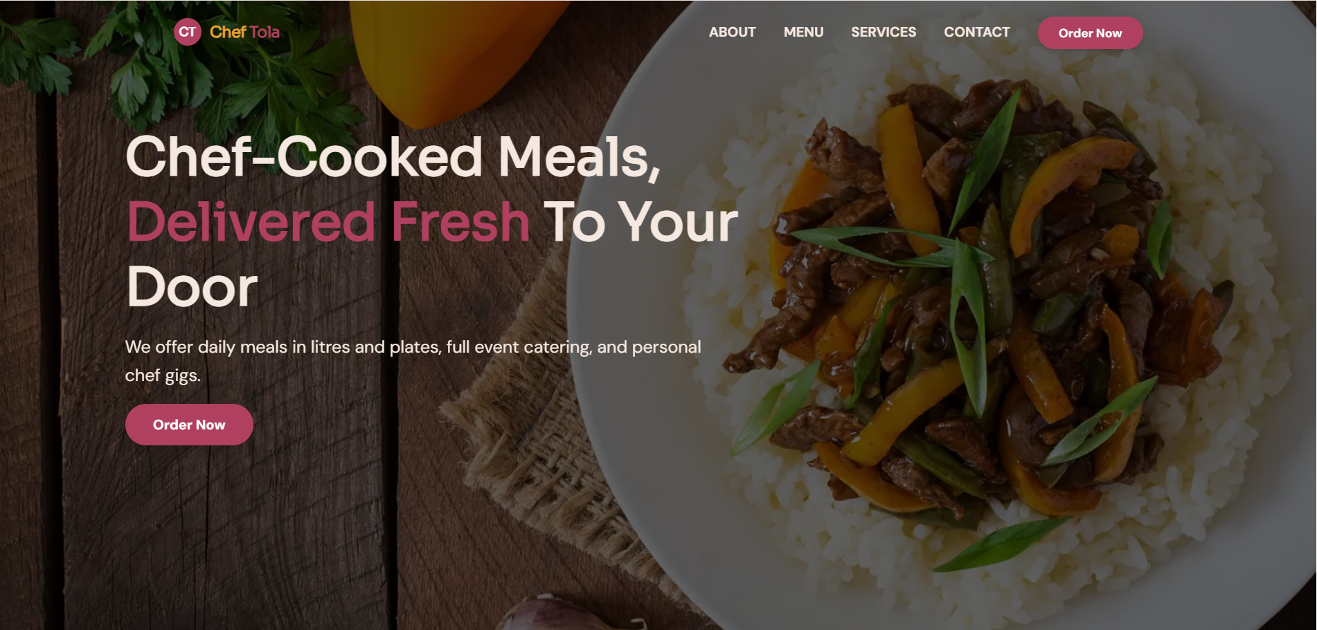 screenshot of the project's home page