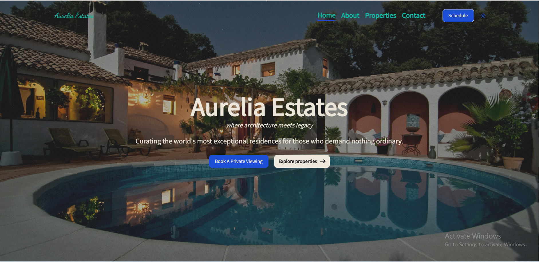 screenshot of the project's home page