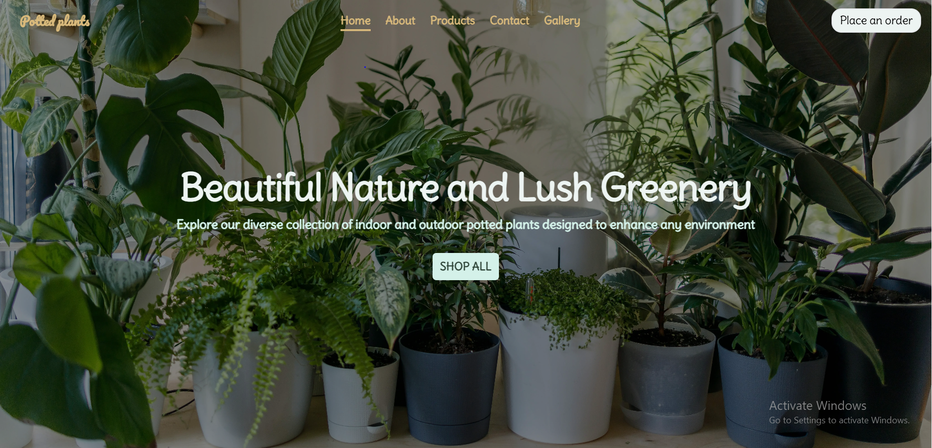 screenshot of the project's home page