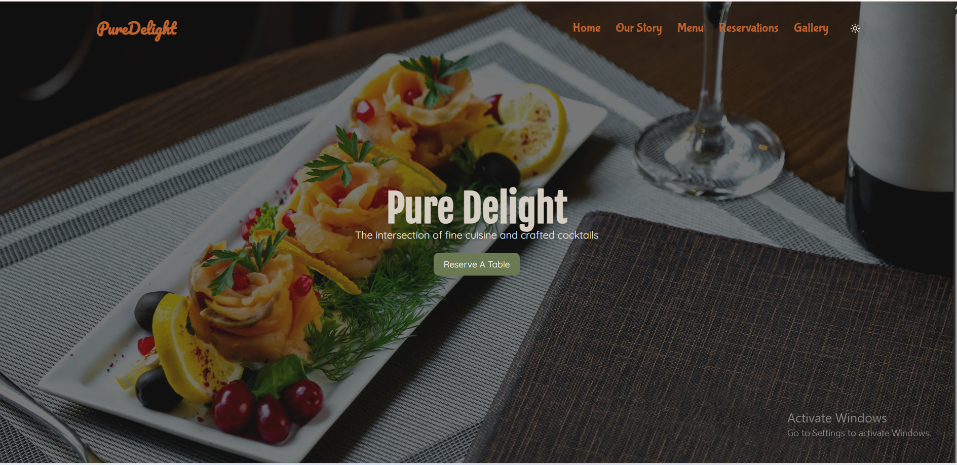 screenshot of the project's home page